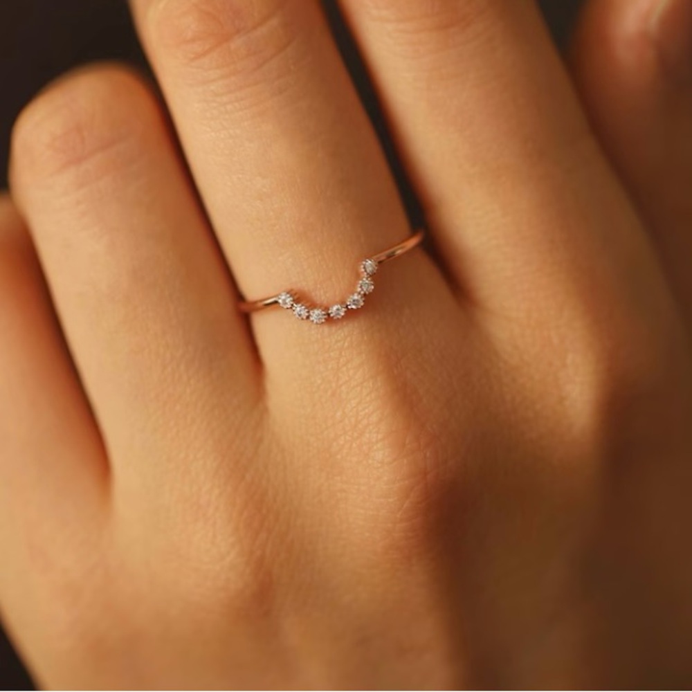 14k Solid Gold and Diamond Stand Alone or Enhancer-Handcrafted by Artisans